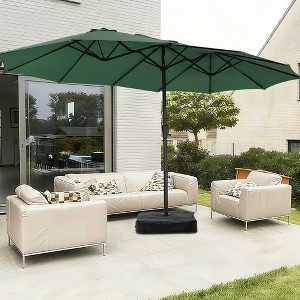 15ft Patio Umbrella with  Tilt Waterproof Sun Shade for Deck, Pool, Garden - 1 of 4