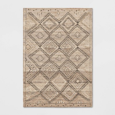 7'x10' Diamond Moroccan Outdoor Rug Tan - Threshold™