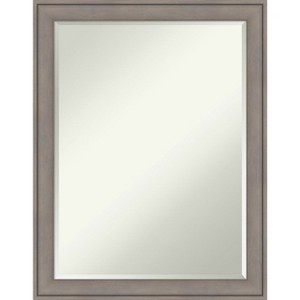 Amanti Art Greywash Petite Bevel Wood Bathroom Wall Mirror 27.5 x 21.5 in. - 1 of 4