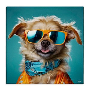 Stupell Industries Hipster Dog Portrait, 30" x 30" - 1 of 4