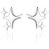 Star Stud Earrings: Sterling Silver Hypoallergenic Posts, Trendy Gift. - 2 of 4