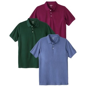 KingSize Men's Big & Tall 3-Pack Longer-Length Piqué Polos - 1 of 2