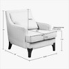 NicBex Polyester Accent Chair,Upholstered Living Room Chairs with Welted Backrest and Pillow,Modern Armchair,Accent Chairs for Living Room - 3 of 4
