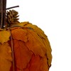 Northlight Fall Harvest Layered Leaves Pumpkin with Pinecones Decoration - 7.5" - Orange - 4 of 4