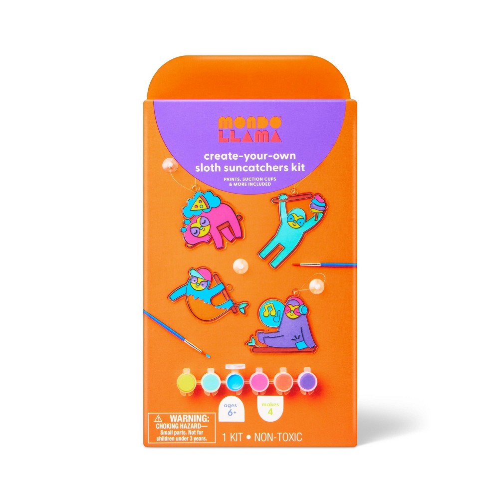 4ct Sloth Sun Catcher Craft Activity Kit - Mondo Llama™
