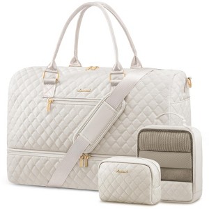 Generic Travel Duffle Bag for Women, Weekender Overnight Bag with Shoe Compartment, Carry on Case with Toiletry Kit - 1 of 4