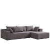 108 Modern Chenille Sectional Sofa with 6 Pillows - Right Chaise Configuration" - 4 of 4