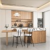 Bar Stool Chairs Set of 4, Modern Upholstered Counter Height Barstools with Round Seat, Armless Bar Chair with Back, Footrest and Metal Legs - 4 of 4