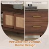PAGED Rattan TV Stand, Modern Farmhouse Media Console Table with Solid Wood Legs, TV Stands for Living Room - 3 of 4