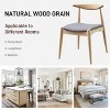 KWPZQEB Wooden Dining Chairs Set of 2, Modern Fabric Upholstered Chairs with Ergonomic Backrest, Farmhouse Dining Chairs for Dining Room, Living Room - 3 of 4