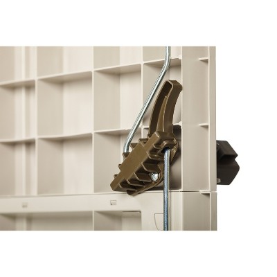 Toomax 76 Cu. Ft. Taupe Grey and Brown Plastic Vertical Storage Shed