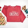 Simply Sage Market Women's  Garment Dyed Graphic Sweatshirt Embroidered Merry Christmas - 3 of 4