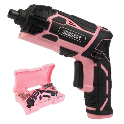 Stalwart 45pc 4v Cordless Screwdriver Set Pink Target