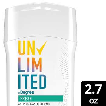 Degree Unlimited Invisible Solid 96-Hour Antiperspirant & Deodorant Stick - Fresh - 2.7oz