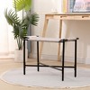 Entryway Ottoman Hand-woven Boho Vanity Chairs Footrest Stools for Living Room Sofas (Gray) - 2 of 4