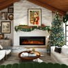 CLIHOME Black Recessed/Wall-Mounted Electric Fireplace with 12-Flame Colors, Heater, Remote Control, Logs and Crystals - 2 of 4