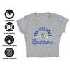 Women's San Jose State University Spartans Cap Sleeve Baby Rib Crop Top Athletic Heather - 4 of 4