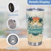 Mocamel 20oz Stainless Steel Insulated Tumbler Tropical Theme Pattern， Farewell Gifts - 4 of 4