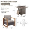 Buenhomino Outdoor Wicker Patio Furniture Set with Fire Pit Table, 5 Pieces Patio Conversation Sets with 4 Outdoor Patio Chairs and 1 Fire Pit Table - 3 of 4