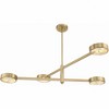 Crystorama Lighting Orson 4 - Light Chandelier in  Modern Gold - 3 of 4