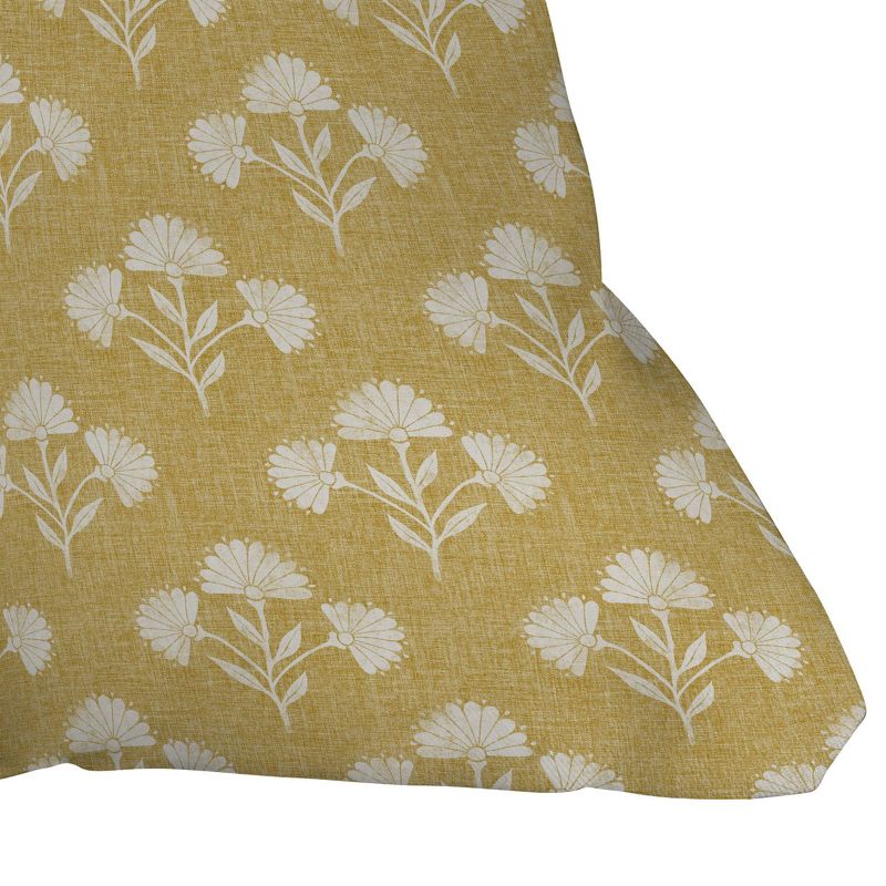 16&#34;x16&#34; Tanya Brown Suri Floral Square Throw Pillow Yellow - Deny Designs, 4 of 6