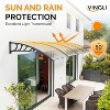 VINGLI Window Awning Door Canopy Exterior, 35" x 153" Awnings for Doors Polycarbonate Cover Patio Door Awning (Clear Board & Black Bracket) - 4 of 4