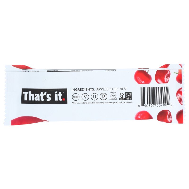 That's It Apple and Cherry Fruit Bar - 12 bars, 1.2 oz, 3 of 5