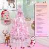TopComfy Christmas Tree Stand 5ft Slim Pencil Tree with Sturdy Base and Easy Storage, Pink, 25.98"*25.98"*59.06" - 2 of 4