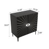 31.5" Modern Eye Pattern Accent Cabinet with Adjustable Shelves,Artistic 2-Door Storage Sideboard for Living Room Entryway-Baofuwish - 4 of 4
