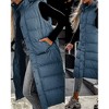 Imily Bela Womens Long Puffer Vest Hooded Sleeveless Winter Coats Quilted Warm Zip Up Padded Outerwear - 4 of 4