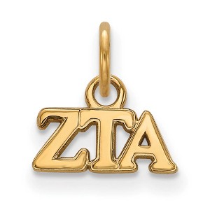 Black Bow Jewelry 14k Yellow Gold Plated Sterling Silver Zeta Tau Alpha Greek Life Extra Small Pendant - 1 of 3