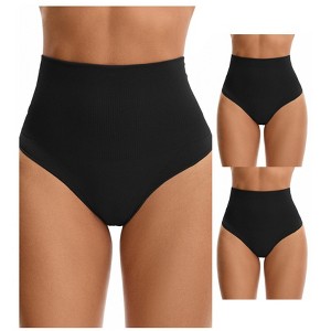 INSPIRE CHIC 3 Packs Women's Shapewear Tummy Control High Waist Shaping Panties Body Shaper Underwear - 1 of 4