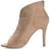 Journee Collection Womens Brecklin Back Heel Zip Open Toe Stiletto Booties Beige 11 - 2 of 4