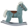 Qaba Kids Plush Ride-On Rocking Horse with Bear Toy, Children Chair with Soft Plush Toy & Fun Realistic Sounds - 4 of 4