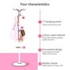 YIYIBYUS Freestanding Hat Coat Rack Metal Tube Frame and Polished Marble Base - 3 of 4