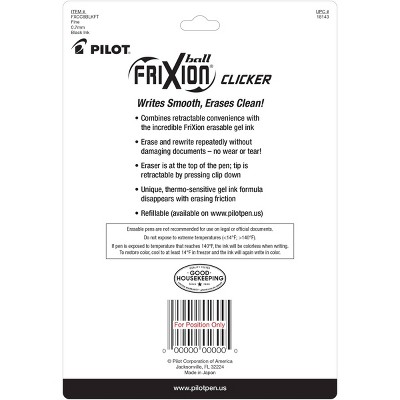 FriXion 8ct Pens Clicker 0.7mm Black