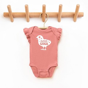 The Juniper Shop Sweet Chick Chick Baby Flutter Sleeve Bodysuit - 1 of 2