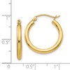 Black Bow Jewelry 2.5mm, 14k Yellow Gold Classic Round Hoop Earrings, 20mm (3/4 Inch) - 4 of 4