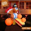 Joyfy 6 FT Thanksgiving Inflatable Turkey Pushing Cart with Built-in LEDs, Pumpkin Turkey for Indoor Outdoor Party Yard Garden, Blow Up Decoration - 2 of 4