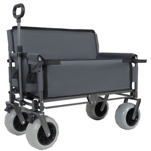 Hrinhom 40.9"W 3-in-1 Utility Cart,Folding Wagon with All-Terrain Wheels - 1 of 4
