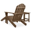 vidaXL Patio Adirondack Chair with Ottoman&Table Solid Fir Wood Brown - 4 of 4