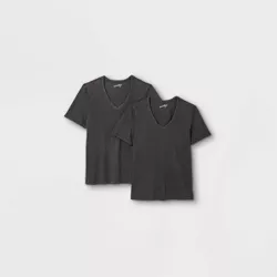 Women's Short Sleeve V-Neck 2pk Bundle T-Shirt - Universal Thread™ Dark Gray XXL