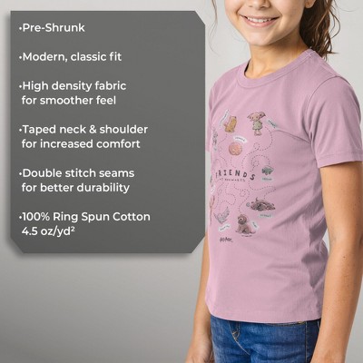 Harry Potter Girl's Harry Potter Animals and Pets from Hogwarts T-Shirt - Light Pink - Large — фото 6
