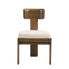 PAGED Upholstered Dining Chairs Set of 2 Stylish Dining Room Chairs with Solid Rubber Wood Legs for Dining Room, Kitchen, Restaurant - 3 of 4