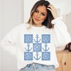 Simply Sage Market Women's Graphic Sweatshirt Anchor Wheel Grid - 2 of 4