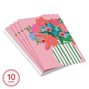 10ct Stop the Clock Blank Note Vase Pink Single Design Boxed Cards