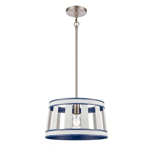 Elk Home White Burlap 1 - Light Pendant in  Ocean Blue - 1 of 4