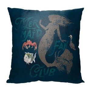 Disney Little Mermaid Mermaid Fan Club Throw Pillow 18x18 Inches - 1 of 2
