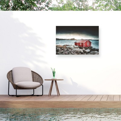 Philippe Sainte Laudy Norwegian Texture Red Outdoor Canvas Art