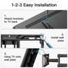 Pipishell UL Listed Full Motion TV Wall Mount for 42-84" TVs (up to 132 lbs), Fits 12"/16" Studs, Tool-Free Tilt, Max VESA 600x400mm - 2 of 4